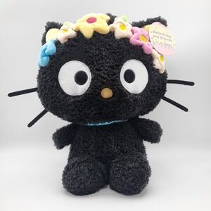 Sanrio Chococat Easter Plush 15" Flower Crown Floral Spring Hello Kitty Friends